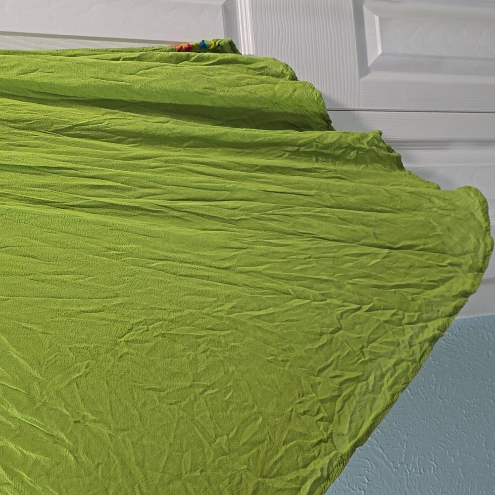 Piel Green Sleeveless Dress with Floral Embroidery - Picture 12 of 13